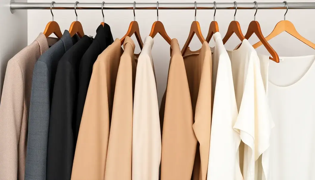 An elegant capsule wardrobe featuring timeless and versatile pieces.