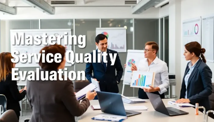 Busy professionals evaluating service strategies in a dynamic office setting.